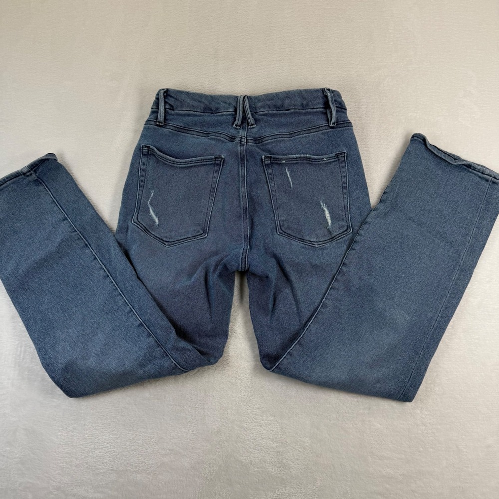 Good‎ American Good Straight High Rise Blue Jeans GS941T Womens Size 4/27